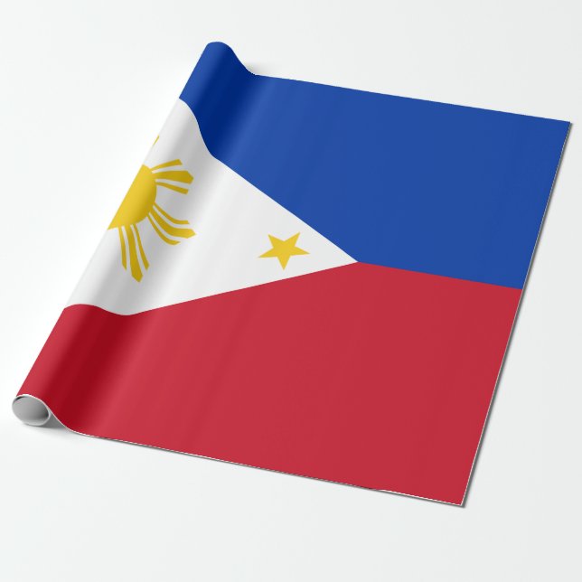 Flag of the Philippines Wrapping Paper (Unrolled)