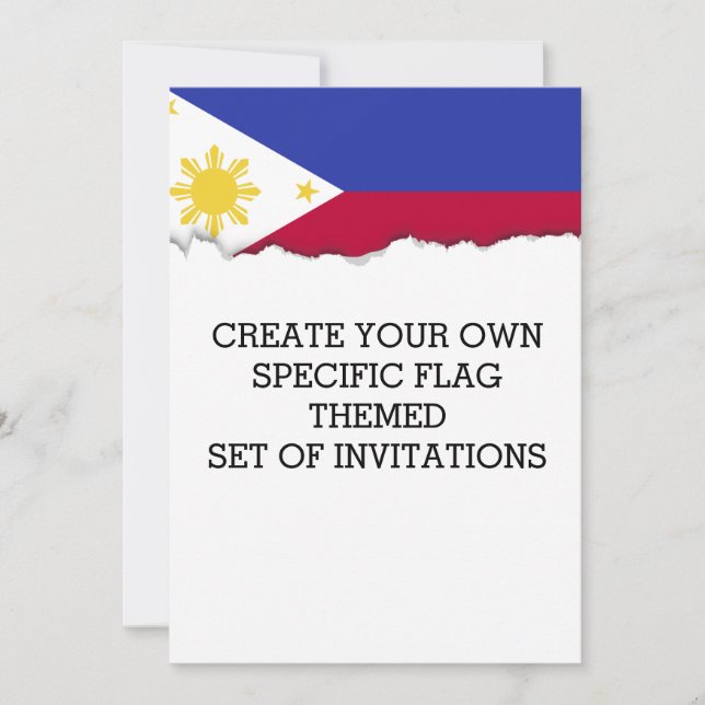 Flag of the Phillipines Invitation (Front)