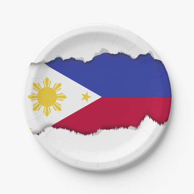 Flag of the Phillipines Paper Plate (Front)