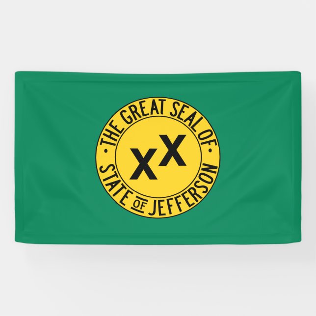 Flag of the Proposed U.S. State of Jefferson Banner (Horizontal)