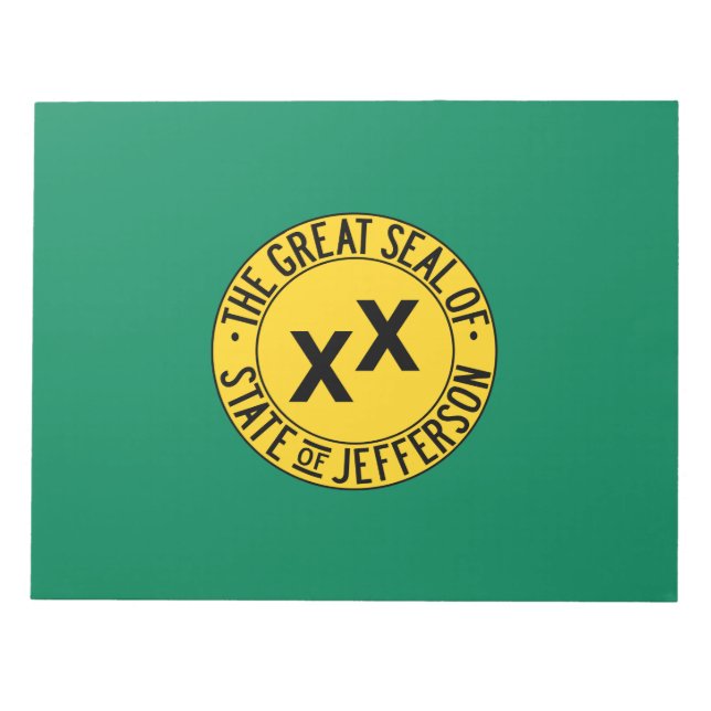 Flag of the Proposed U.S. State of Jefferson Notepad (Front)