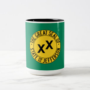 Flag of the Proposed U.S. State of Jefferson Two-Tone Coffee Mug