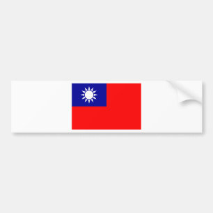 Flag of the Republic of China (Taiwan) - 中華民 Bumper Sticker