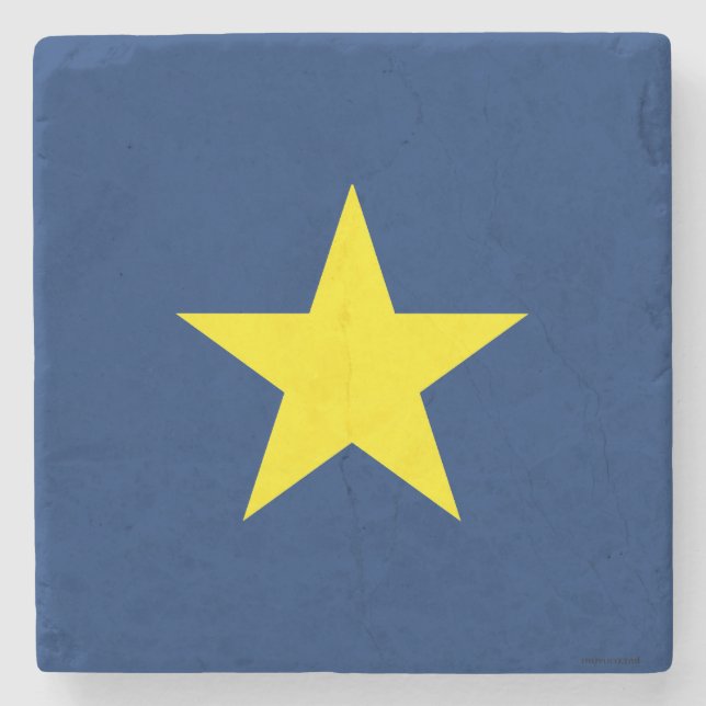 Flag of the Republic of Texas Stone Coaster (Front)