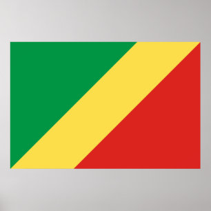 Flag of the Republic of the Congo Poster
