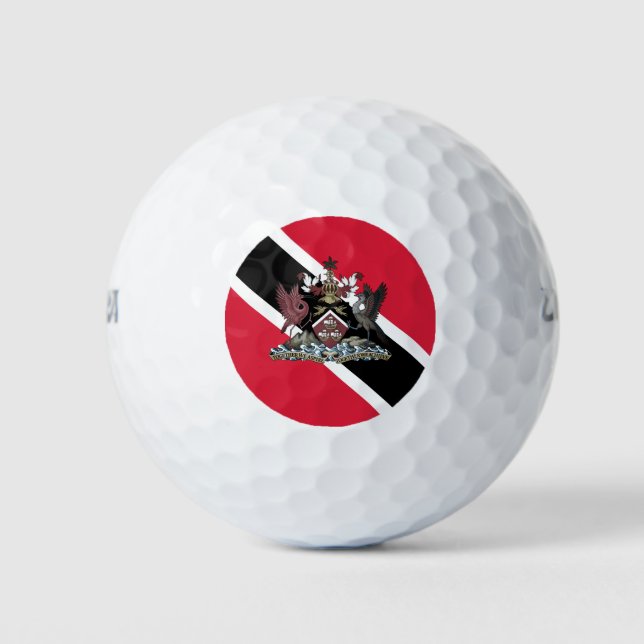 Flag of the Republic of Trinidad and Tobago Golf Balls (Front)
