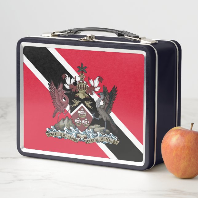 Flag of the Republic of Trinidad and Tobago Metal Lunch Box (In Situ)