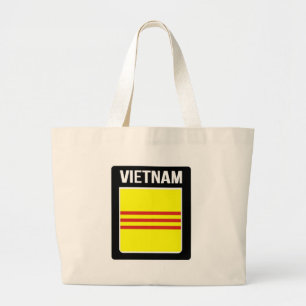 Flag of the Republic of Vietnam  Cờ vàng ba sọc đỏ Large Tote Bag