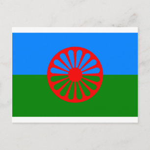 Flag of the Romani people - Romani flag Postcard