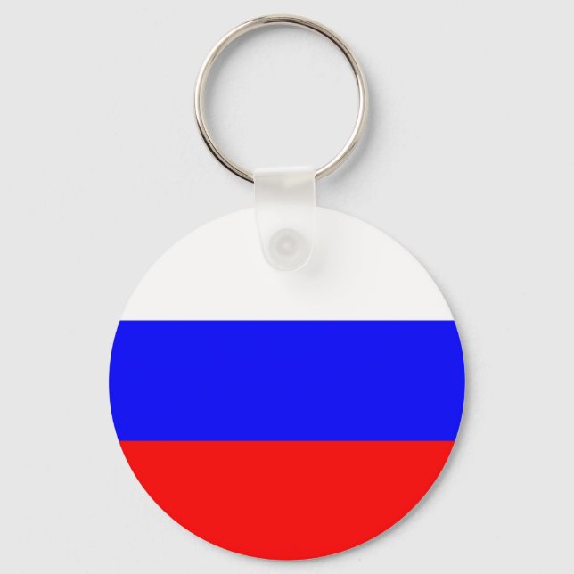 Flag of the Russian Federation - Флаг России Key Ring (Front)