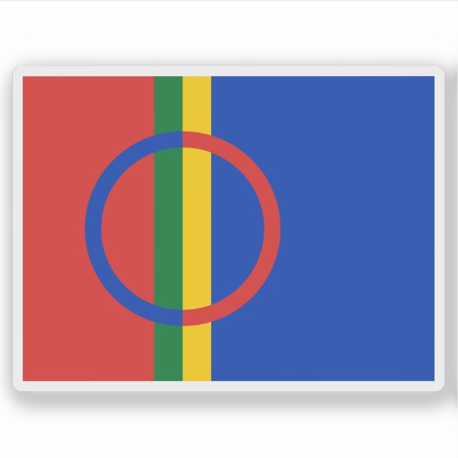Flag of the Sami (Sámi) people (1986 - Current) (Front)