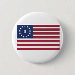 Flag of the Second American Revolution 6 Cm Round Badge