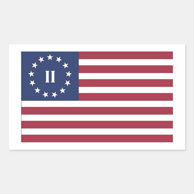 Flag  of the Second American Revolution Rectangular Sticker (Front)