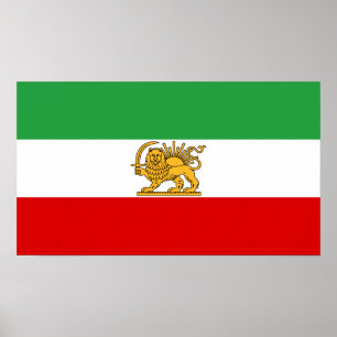 Flag of the Shah of Iran (1964-1980) شیر و خ Poster