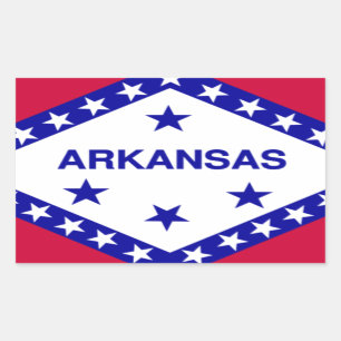 Flag of the State of Arkansas Rectangular Sticker