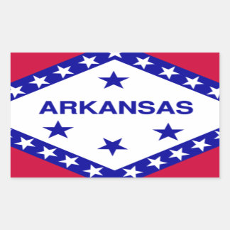Flag of the State of Arkansas Rectangular Sticker