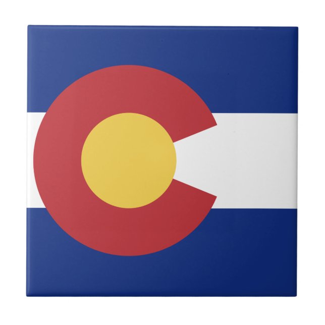 Flag of the State of Colorado Ceramic Tile (Front)
