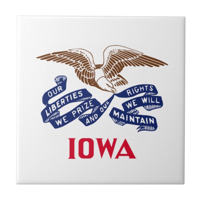 Flag of the state of Iowa Ceramic Tile (Front)