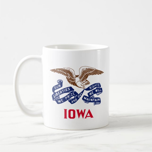 Flag of the state of Iowa Coffee Mug (Left)