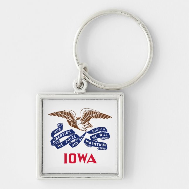 Flag of the state of Iowa Key Ring (Front)