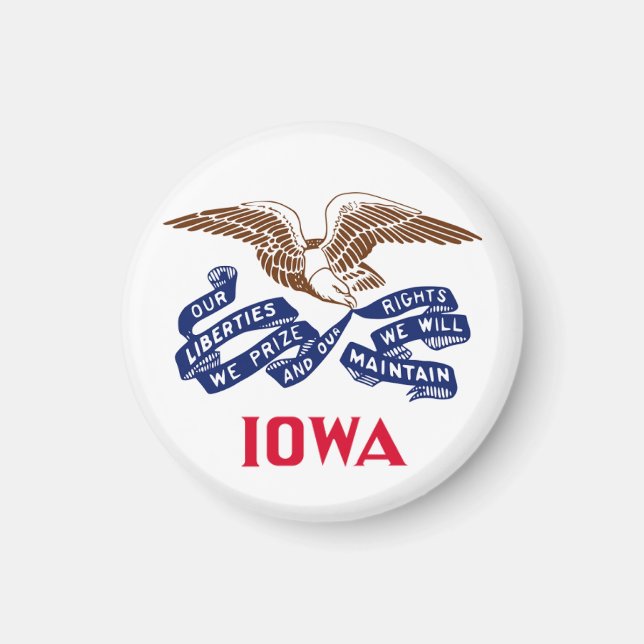 Flag of the state of Iowa Magnet (Front)