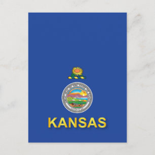 Flag of the State of Kansas Postcard