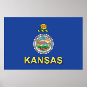 Flag of the State of Kansas Poster