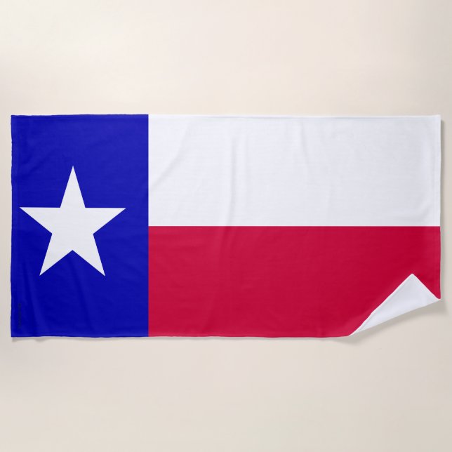 Flag of the state of Texas Beach Towel (Front)