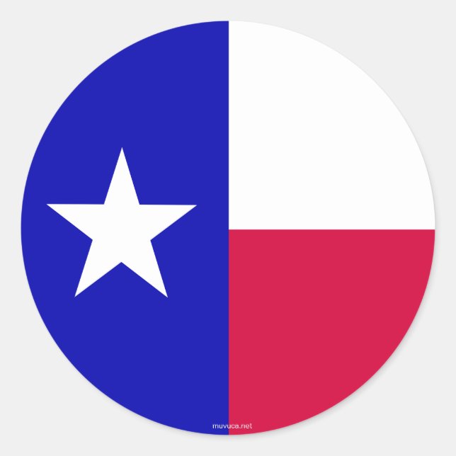 Flag of the state of Texas Classic Round Sticker (Front)