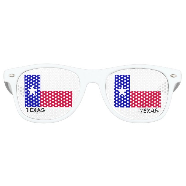 Flag of the state of Texas Retro Sunglasses (Front)