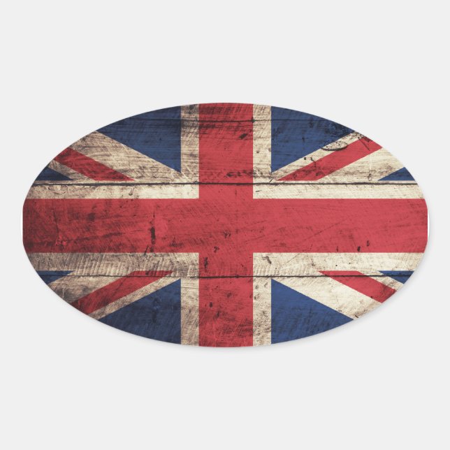 Flag of The UK Oval Sticker (Front)