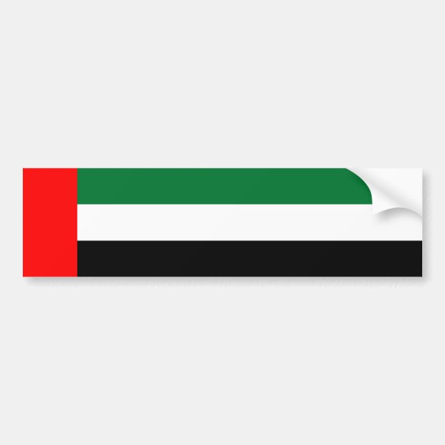 Flag of the United Arab Emirates (UAE) Bumper Sticker (Front)