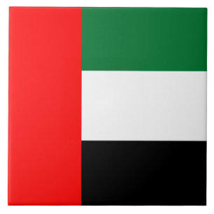 Flag of the United Arab Emirates (UAE) Ceramic Tile