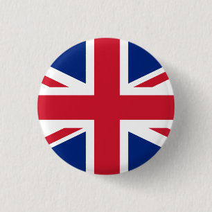 Flag of the United Kingdom 3 Cm Round Badge