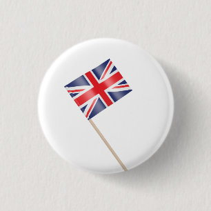Flag of the United Kingdom 3 Cm Round Badge