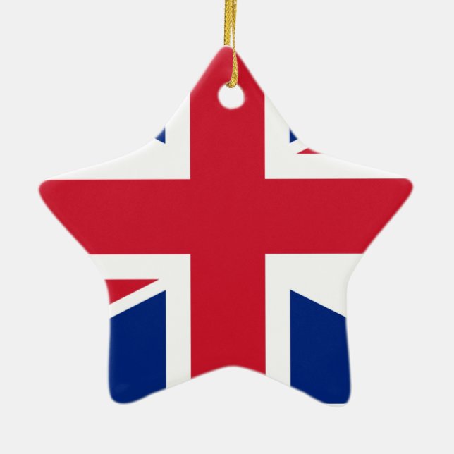 Flag of the United Kingdom Ceramic Tree Decoration (Back)