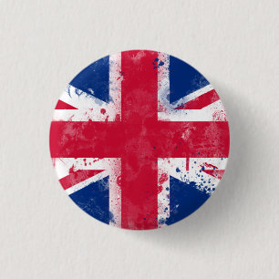 Flag of the United Kingdom or the Union Jack 3 Cm Round Badge