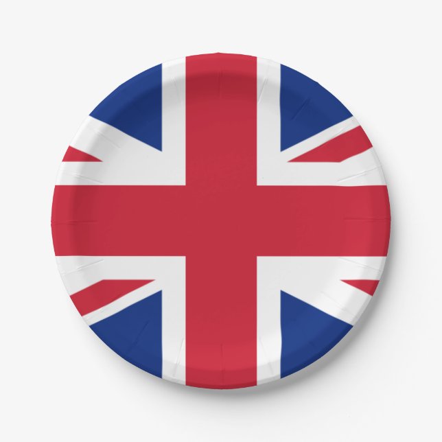 Flag of the United Kingdom Paper Plates (Front)