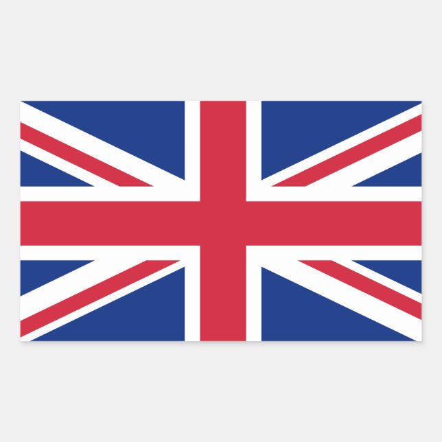 Flag of the United Kingdom Rectangular Sticker (Front)