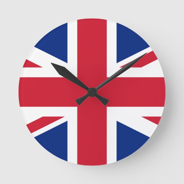 Flag of the United Kingdom Round Clock (Front)