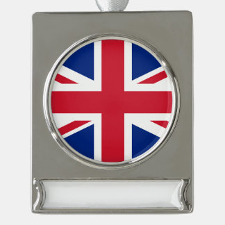 Flag of the United Kingdom Silver Plated Banner Ornament