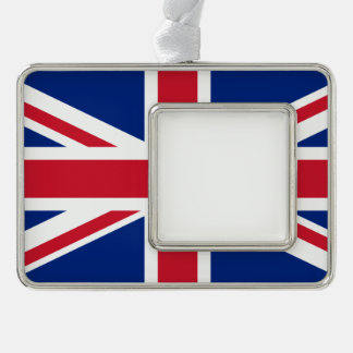 Flag of the United Kingdom Silver Plated Framed Ornament