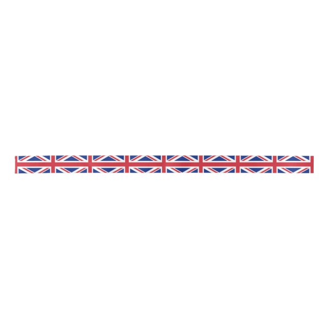 Flag of the United Kingdom. The Union Jack. Satin Ribbon (Front)