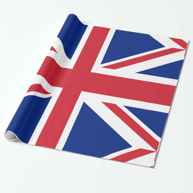 Flag of the United Kingdom. The Union Jack. Wrapping Paper (Unrolled)