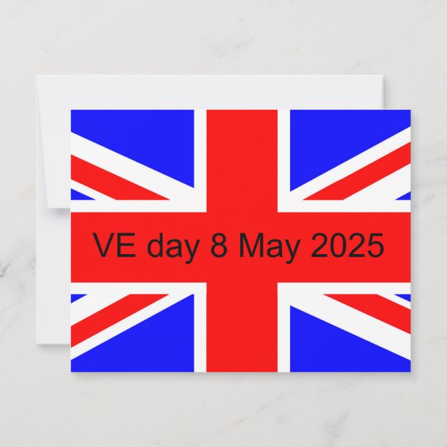 Flag of the United Kingdom VE day 2025  (Back)