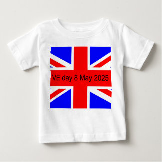 Flag of the United Kingdom VE day 2025  Baby T-Shirt
