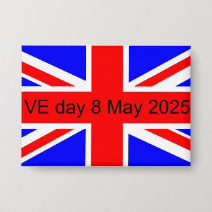 Flag of the United Kingdom VE day 2025 badge