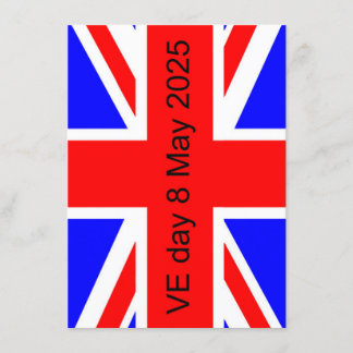 Flag of the United Kingdom VE day 2025 Enclosure Card