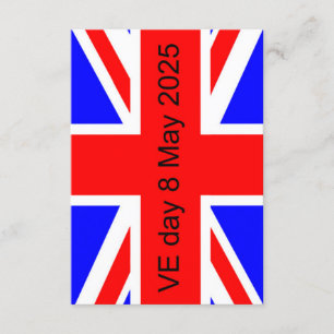 Flag of the United Kingdom VE day 2025 Enclosure Card