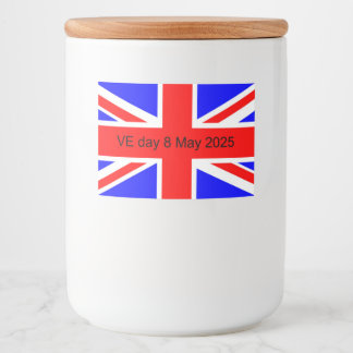 Flag of the United Kingdom VE day 2025 Food Label